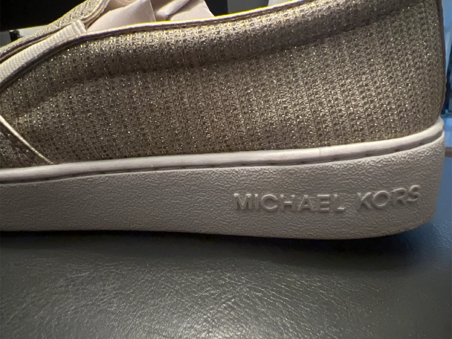 Michael Kors Gold Slip-On Sneakers image indicator(2)