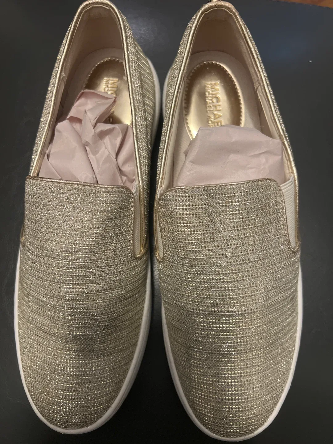 Michael Kors Gold Slip-On Sneakers thumbnail