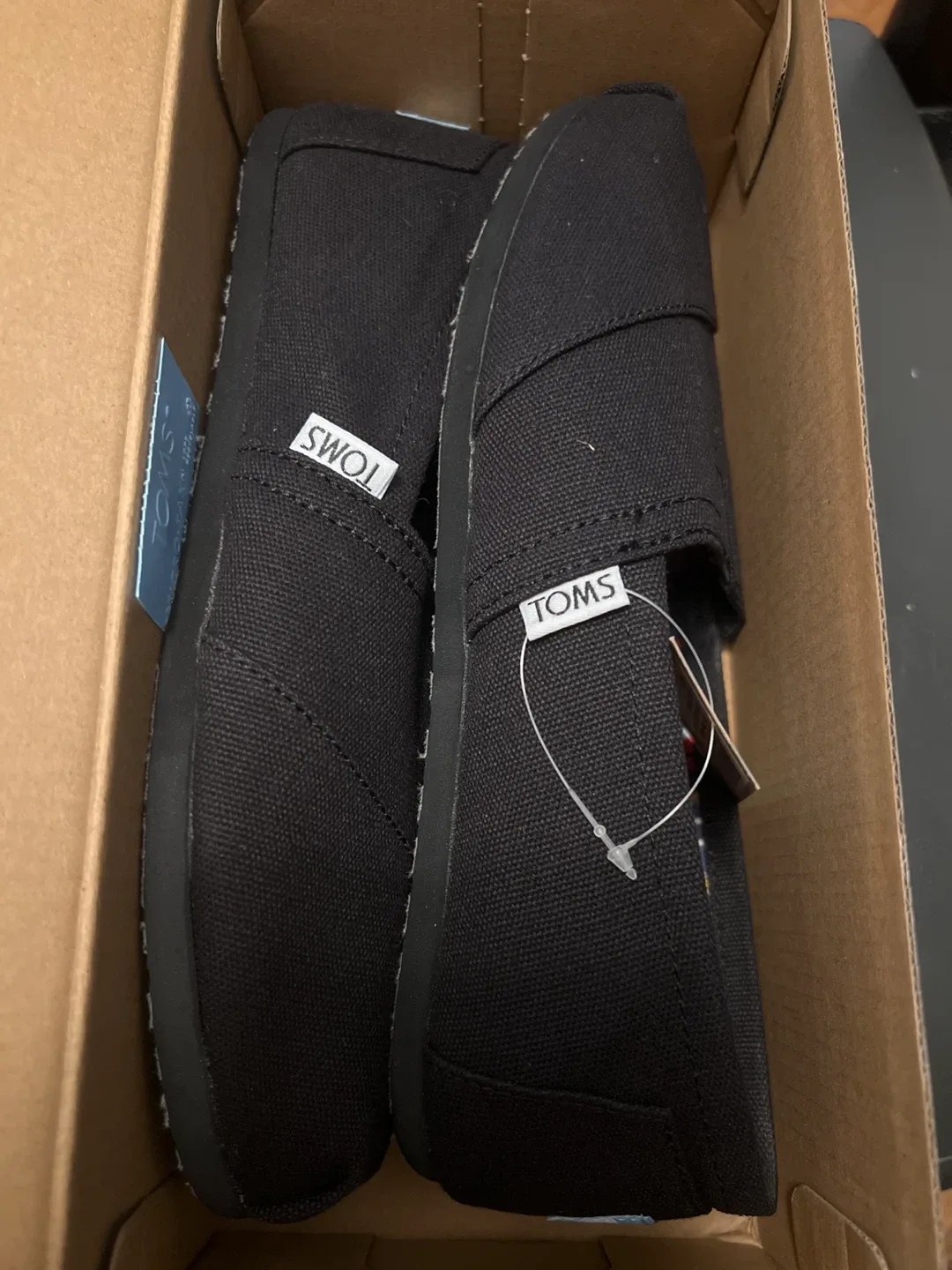 TOMS Black Canvas Shoes (New in Box) thumbnail