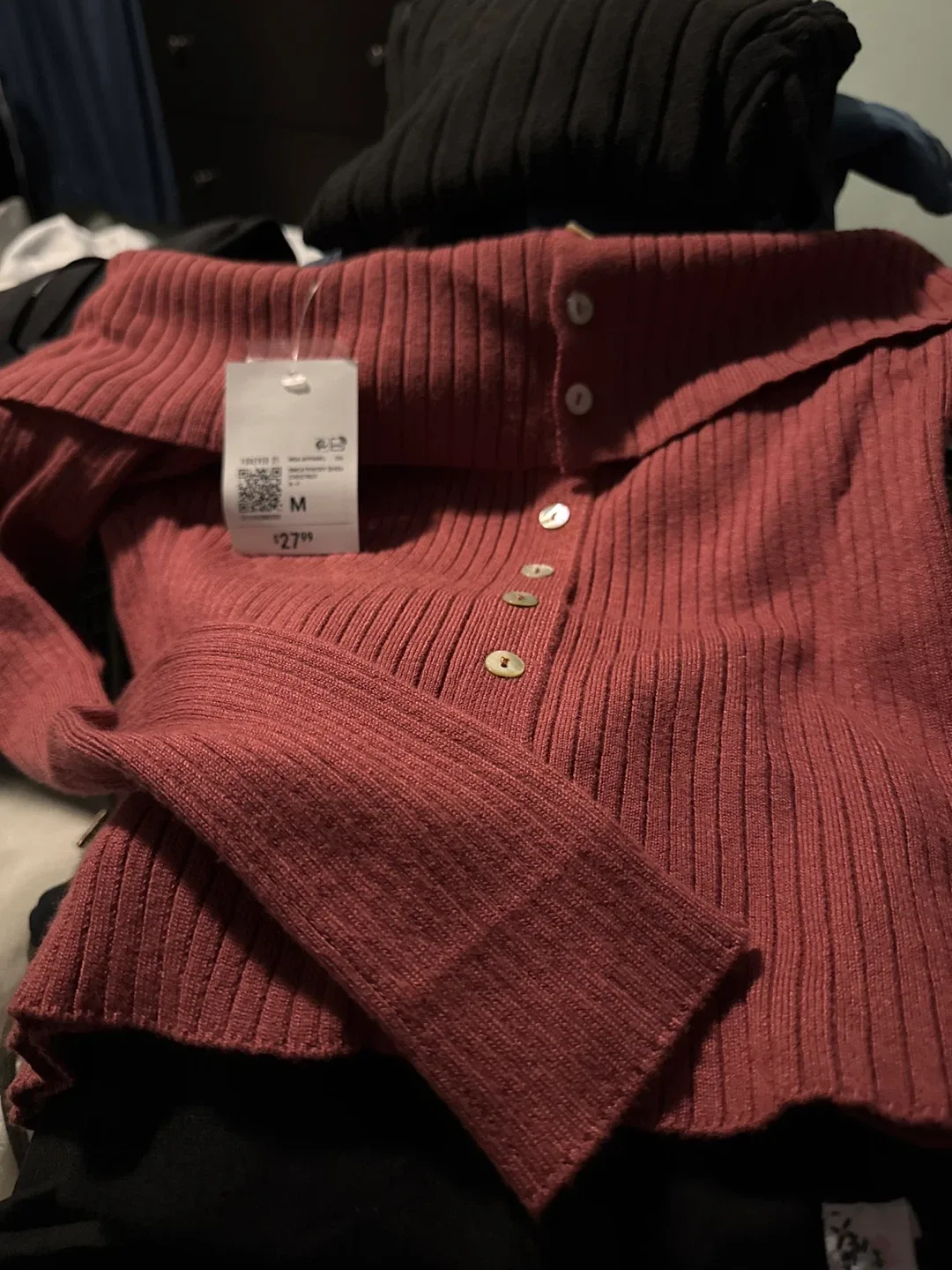 Forever 21 Ribbed Sweater Top - Size M thumbnail