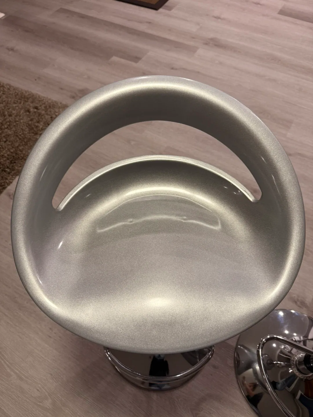 Set of 2 Silver Bar Stools image indicator(4)