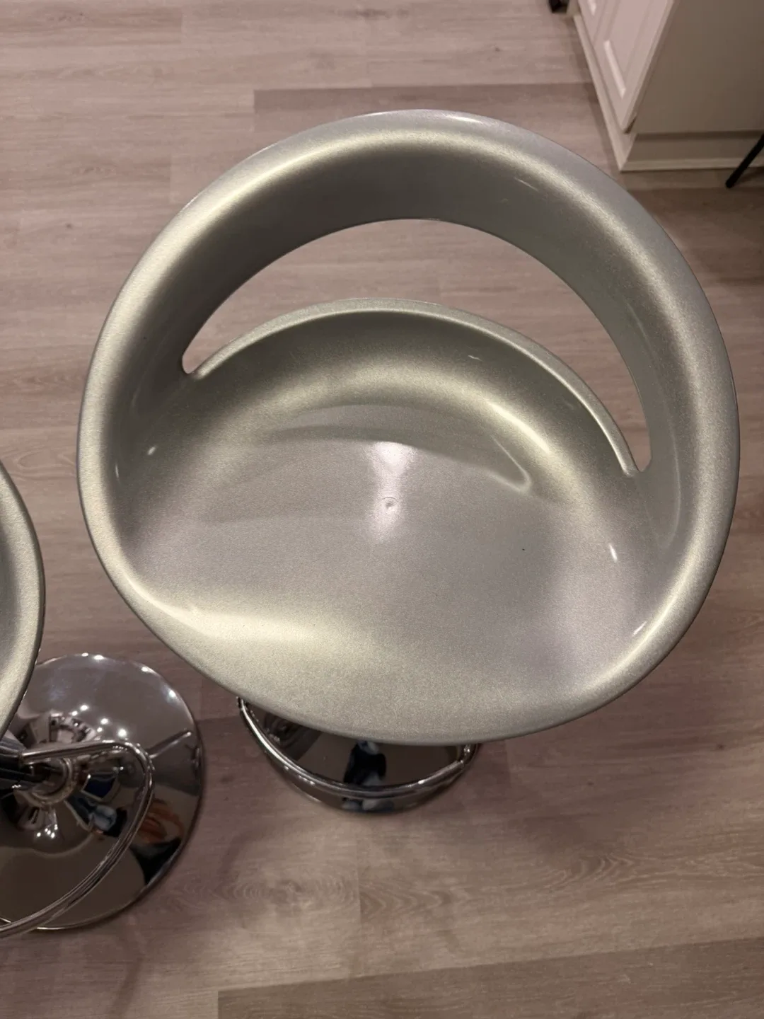 Set of 2 Silver Bar Stools image indicator(5)