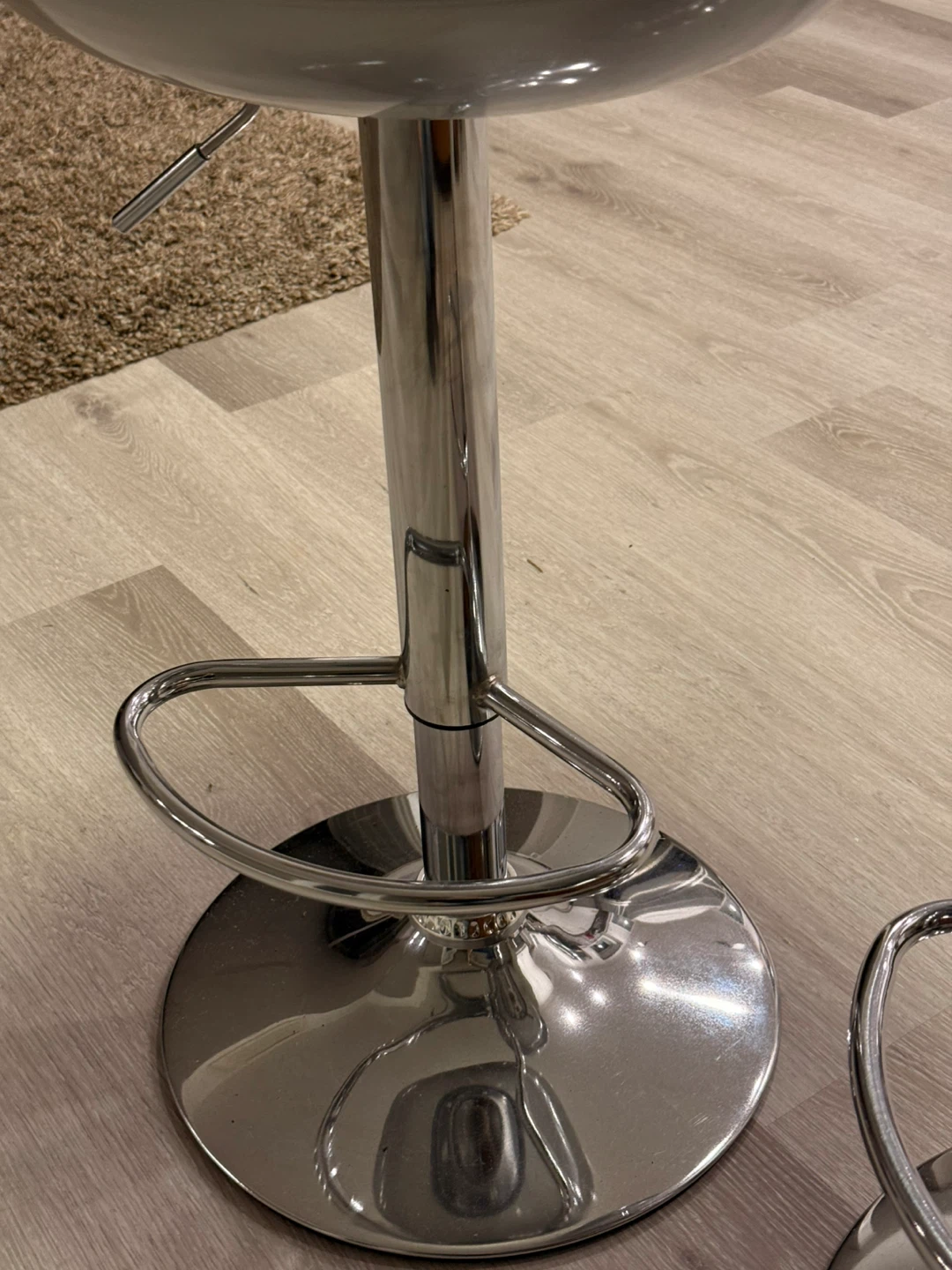 Set of 2 Silver Bar Stools - photo 3