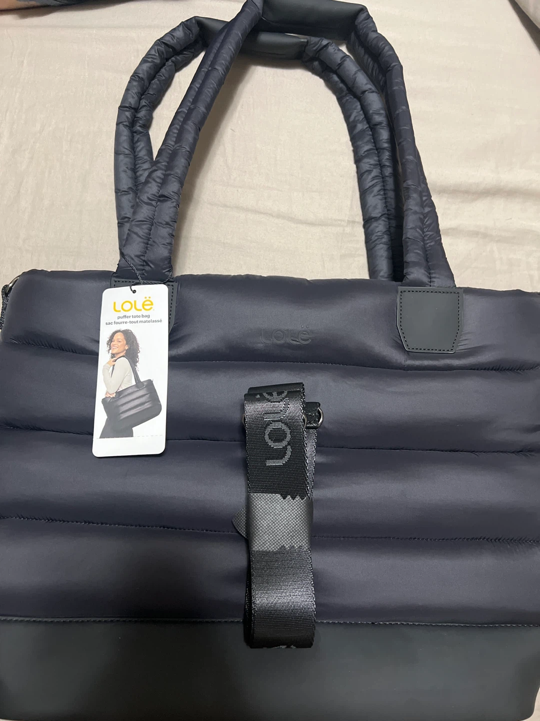 Lole Puffer Tote Bag - Black