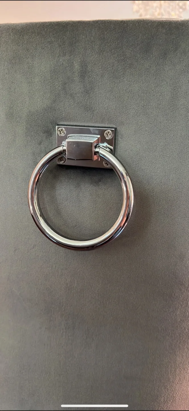 Elegant Glass Dining Table Set. Chrome Base + 6 Velvet Chairs image indicator(7)