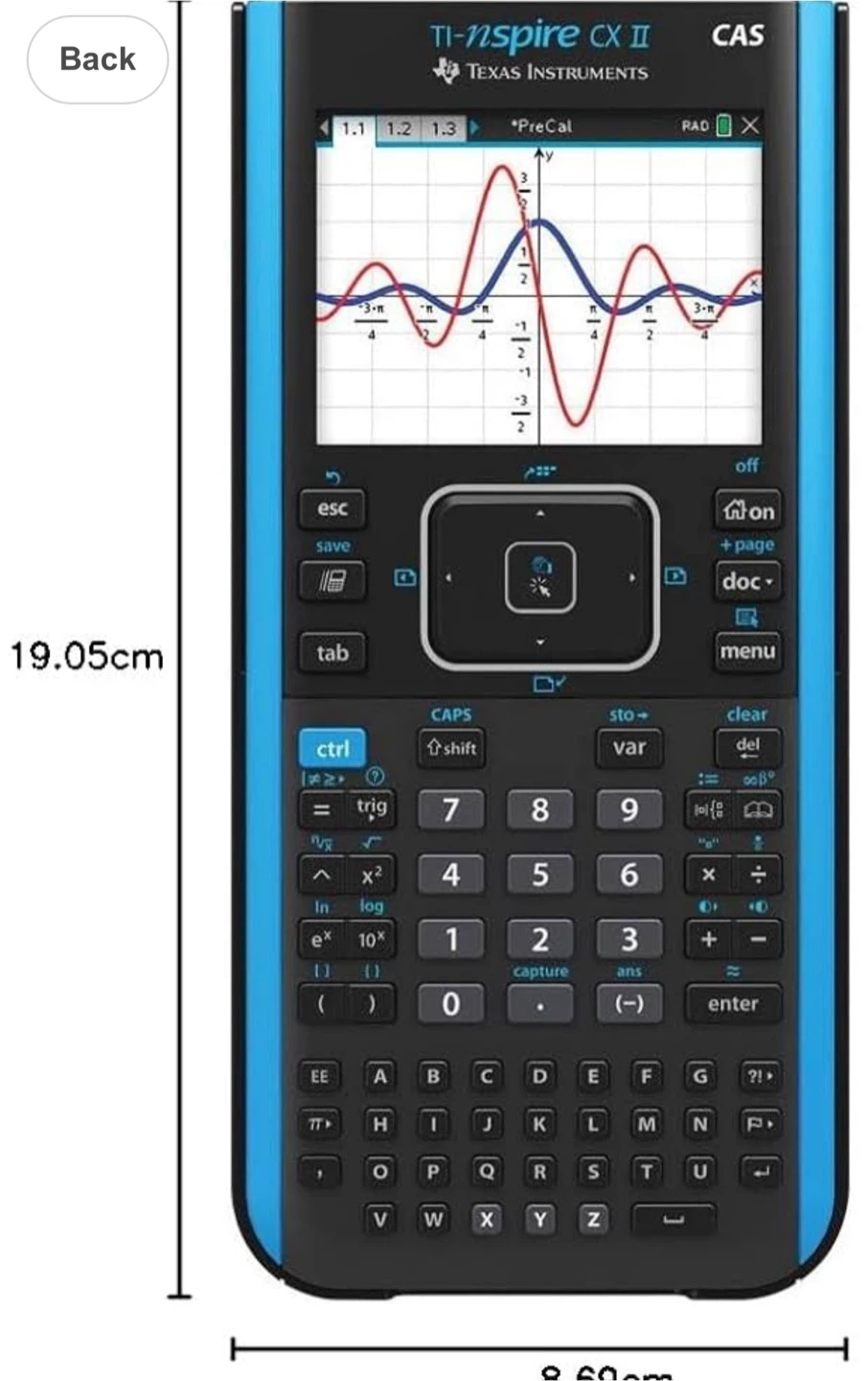 TI-Nspire II CAS graphing calculator. - photo 2