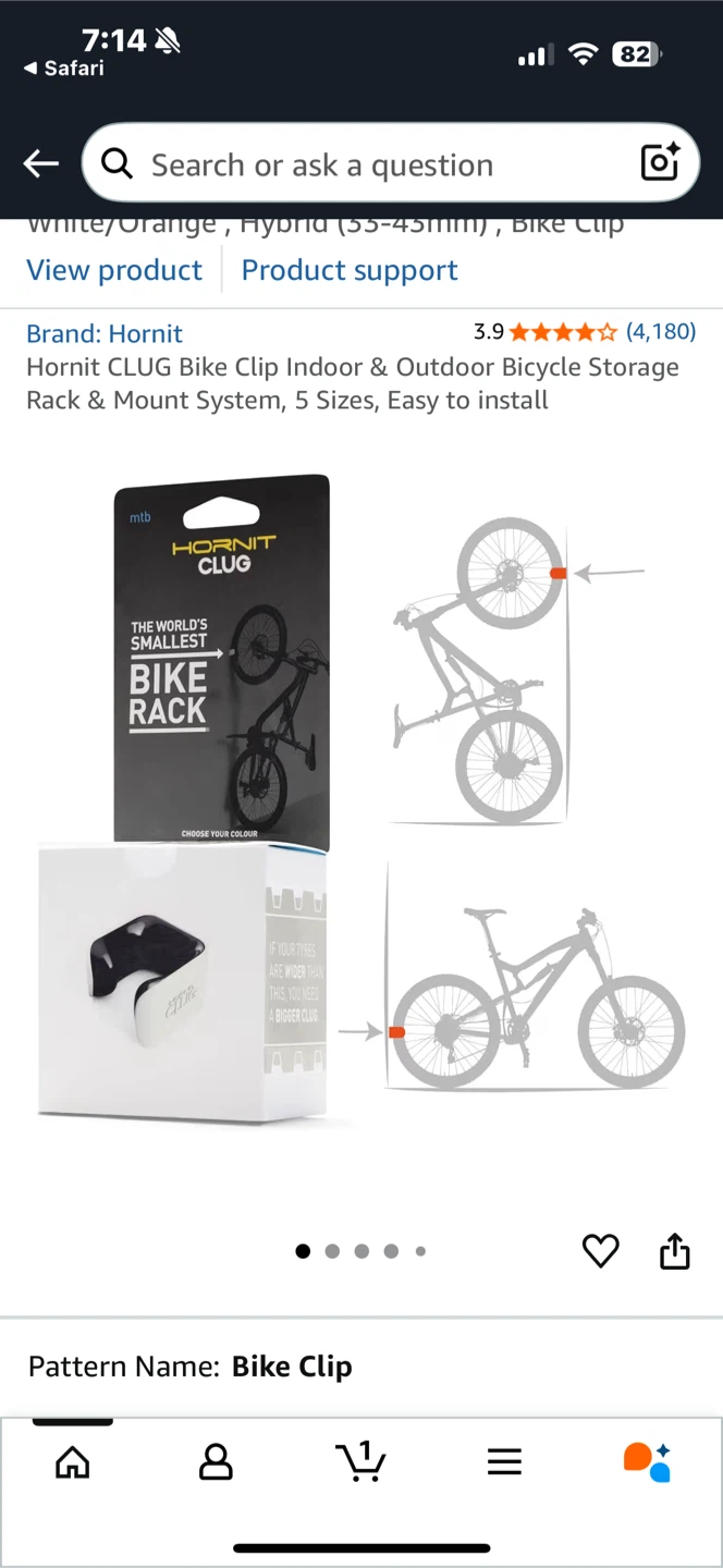 Hornit CLUG Bike Clip - Indoor Bike Rack - photo 5