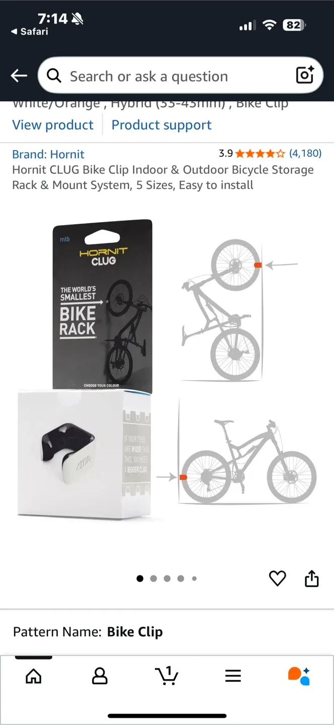 Hornit CLUG Bike Clip - Indoor Bike Rack image indicator(5)