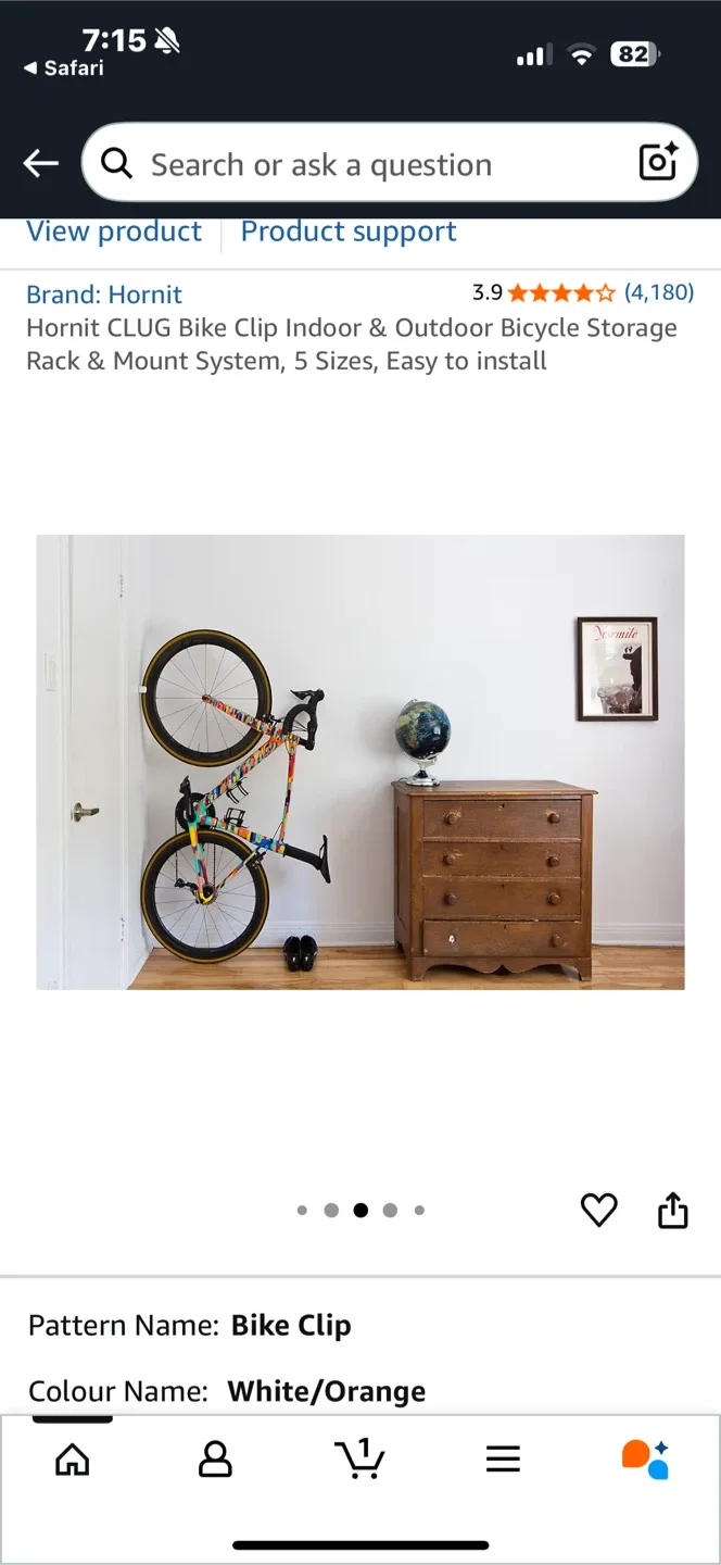 Hornit CLUG Bike Clip - Indoor Bike Rack image indicator(7)