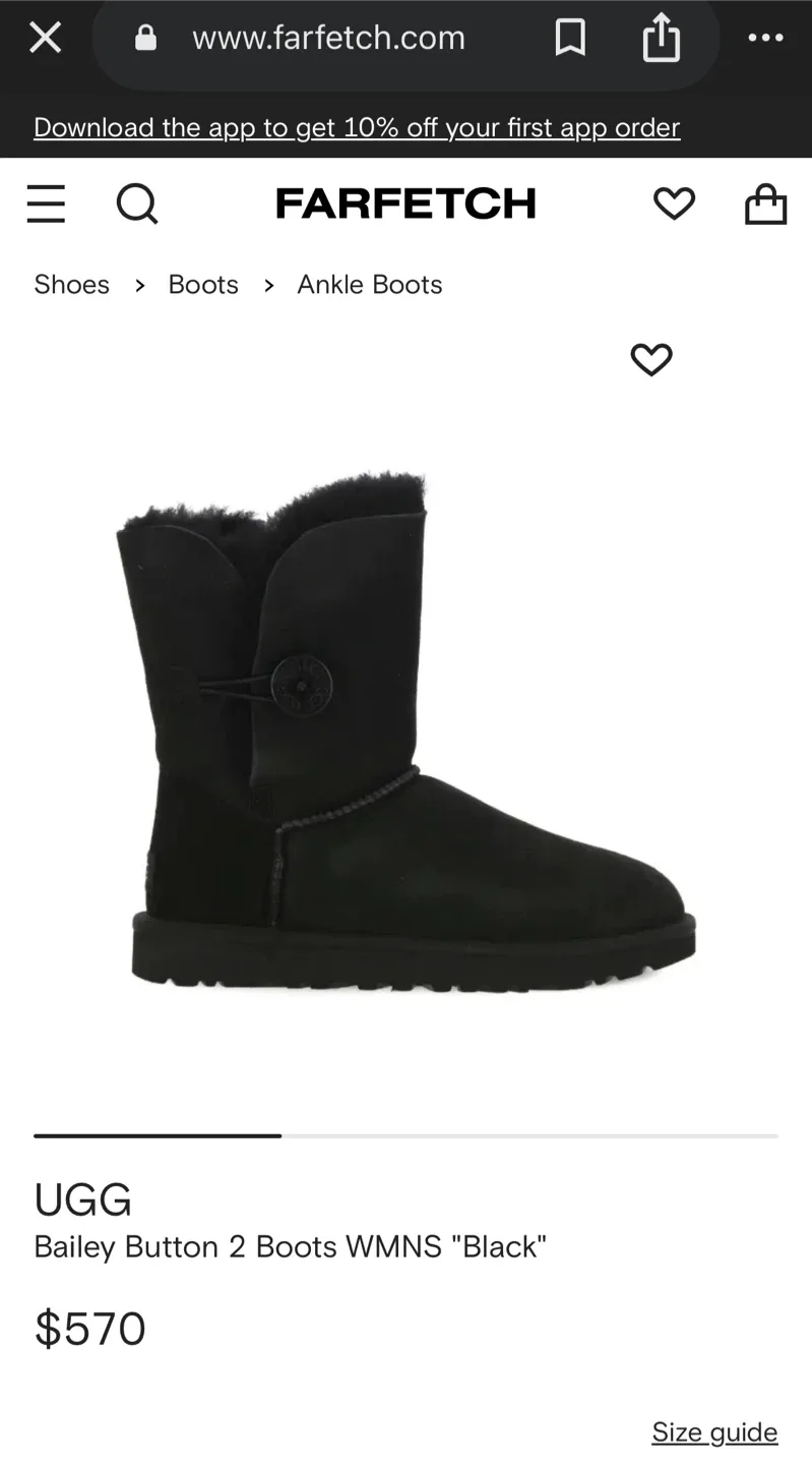 (Retail $270)UGG Bailey Button II Boots WMNS "Black" image indicator(10)