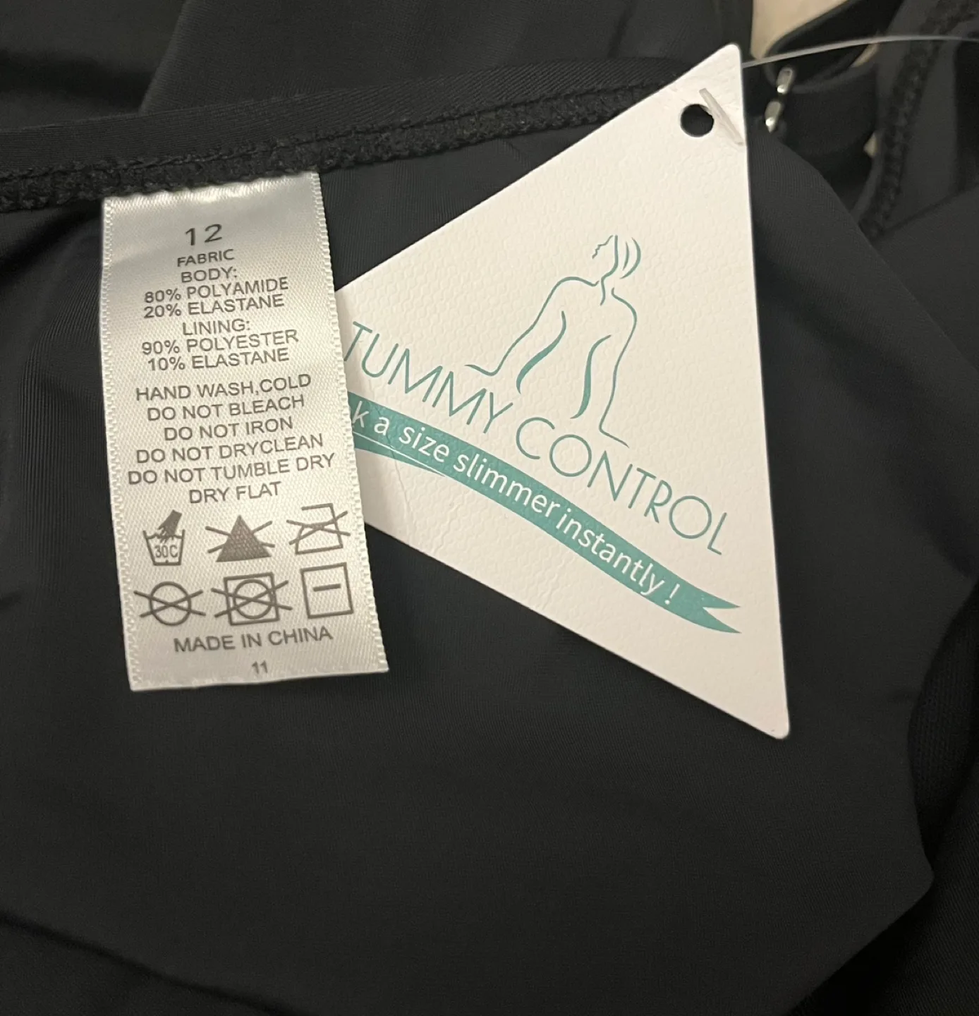 Black Ruffle One Piece Swimsuit - Size 12 thumbnail