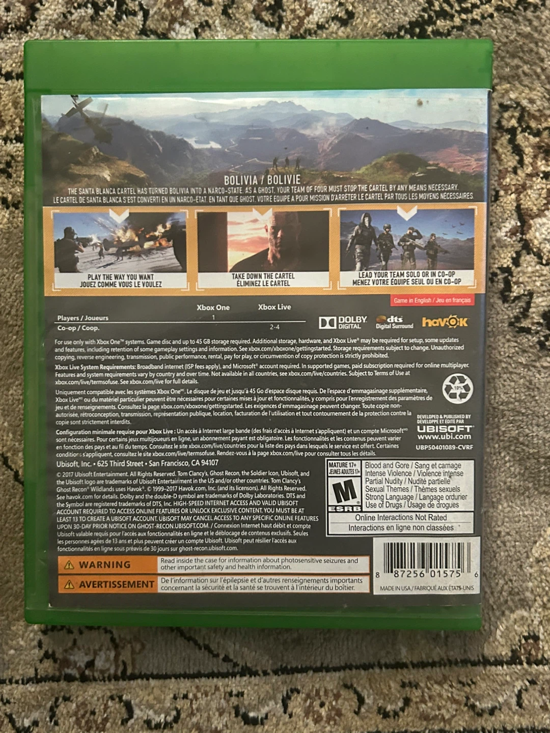 Tom Clancy's Ghost Recon Wildlands Xbox One Game - photo 2