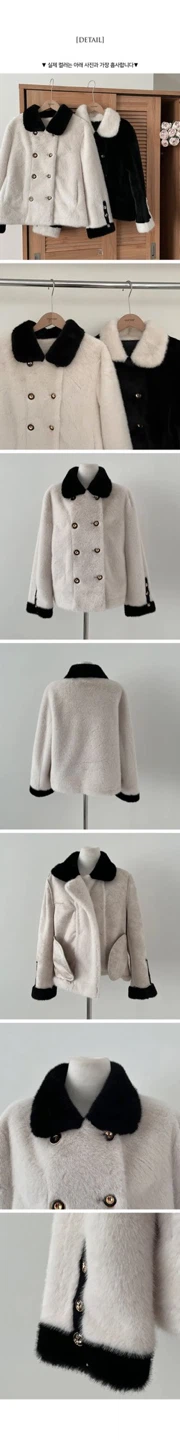 White Fleece Jacket w/ Black Trim - photo 3