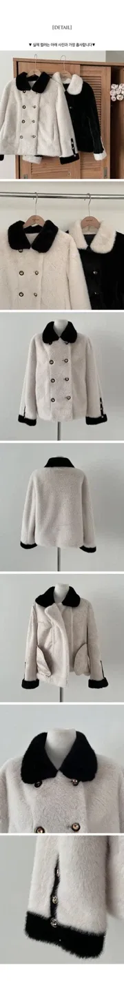 White Fleece Jacket w/ Black Trim image indicator(3)