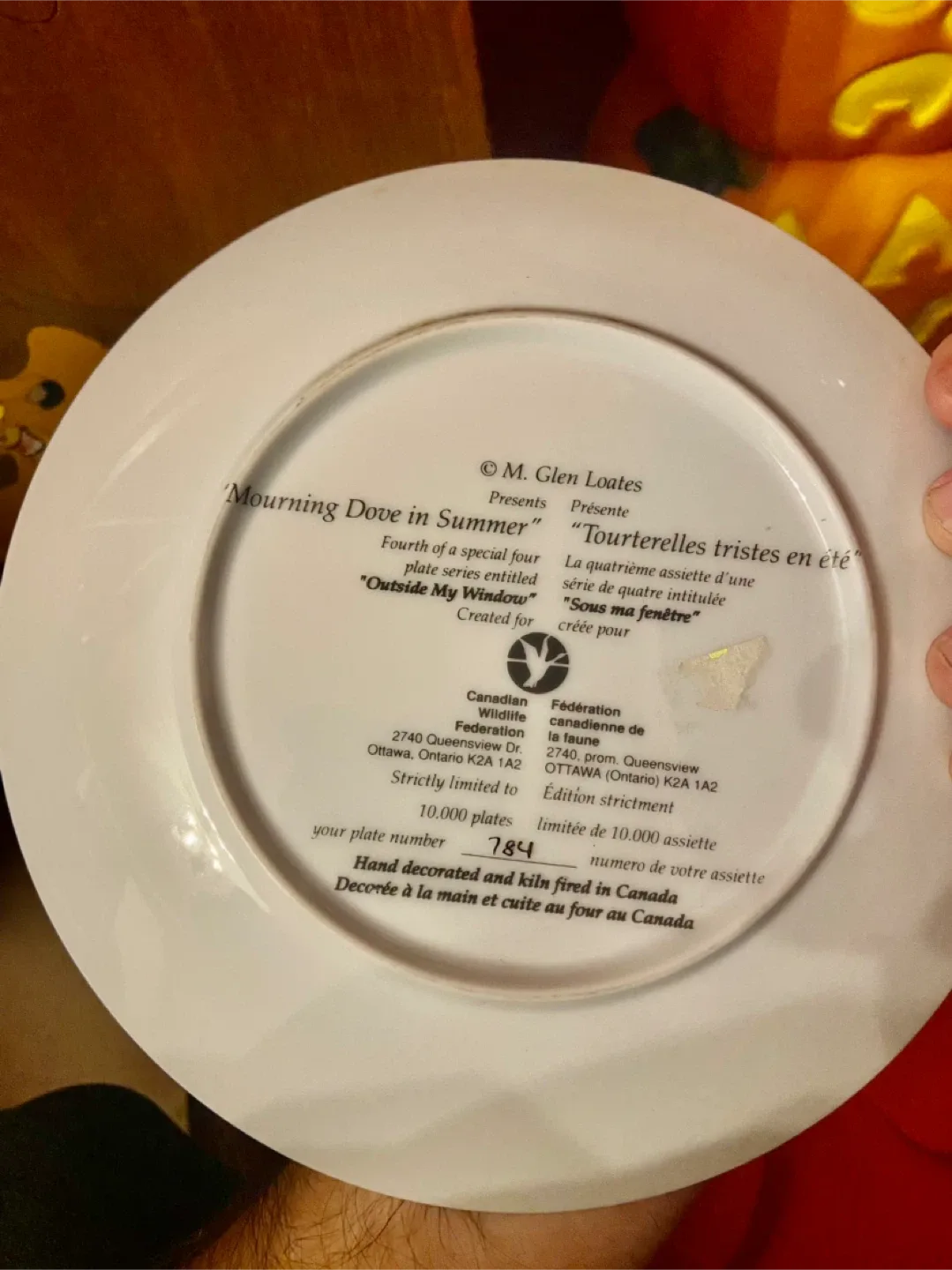 M. Glen Loates 'Mourning Dove in Summer' Plate image indicator(3)