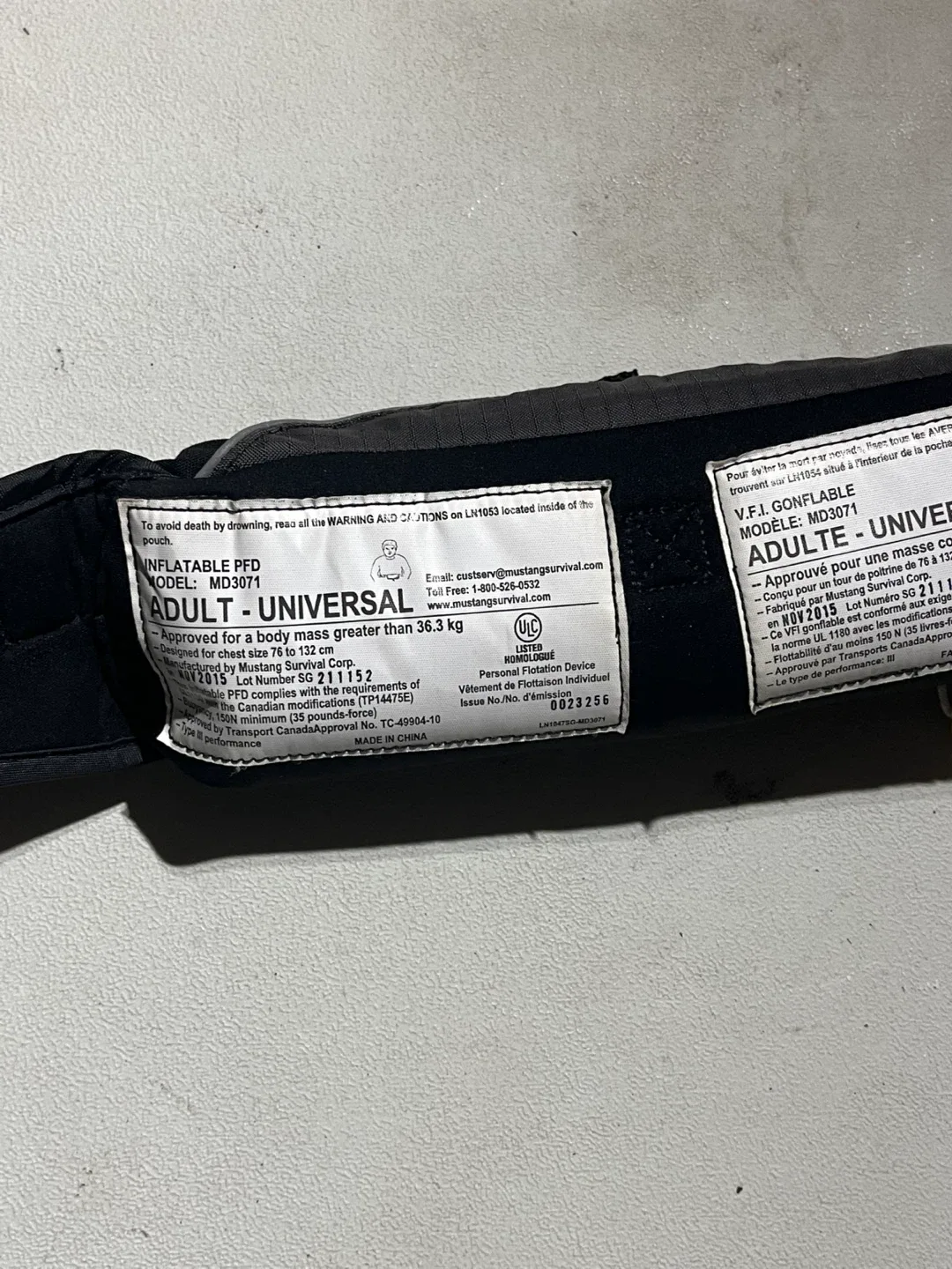 Mustang Survival Inflatable PFD Belt Pack MD3071 image indicator(4)