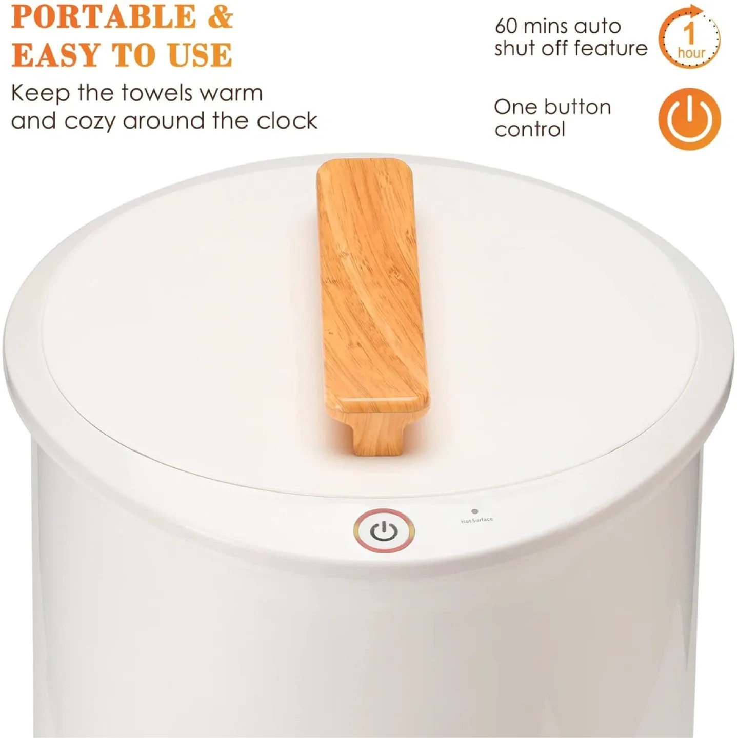 Keenray Bucket Style Towel Warmer - Auto Shut Off - Large image indicator(3)