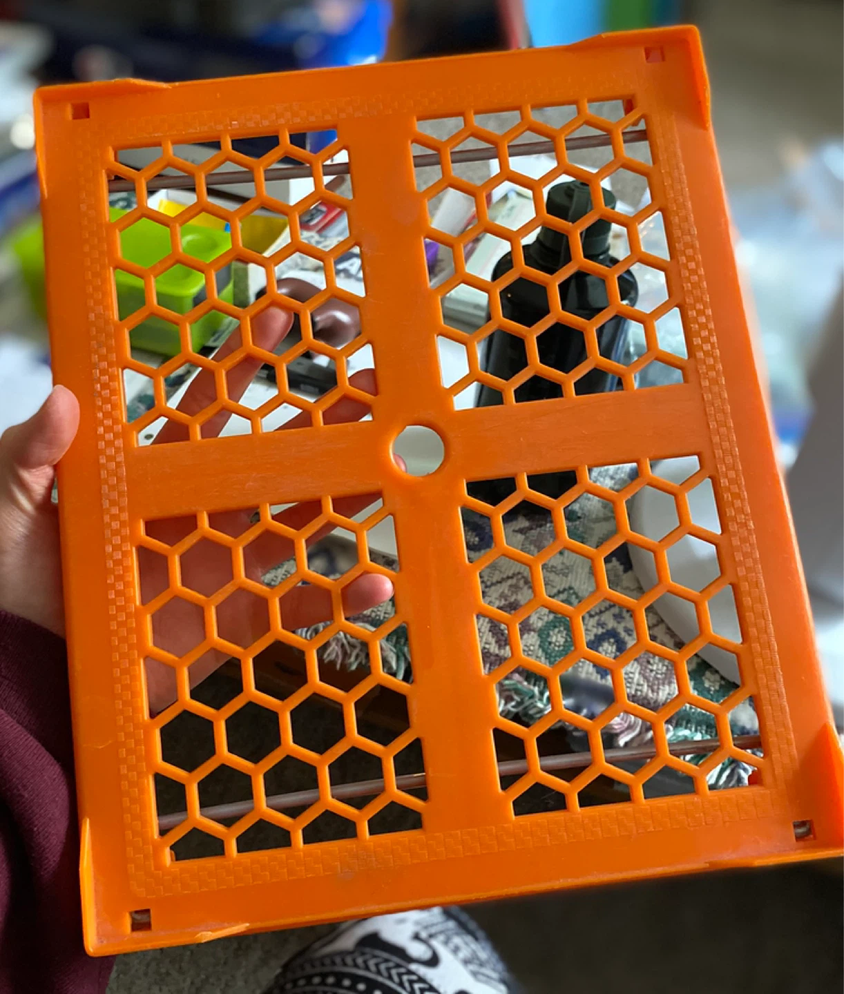 FREE - Orange Adjustable Shelf Organizer