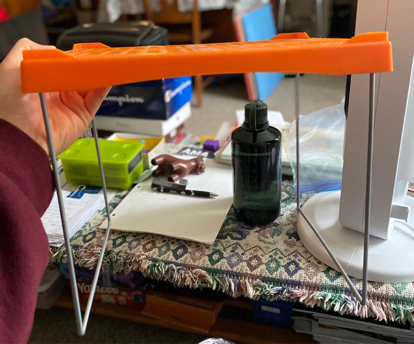 FREE - Orange Adjustable Shelf Organizer - photo 2