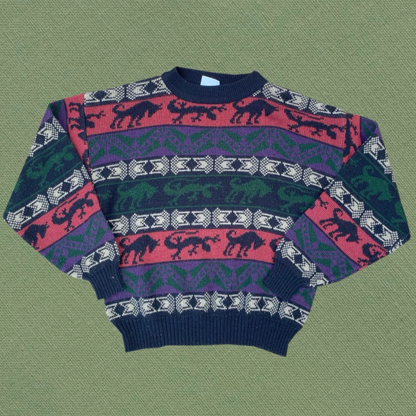 Vintage 90’s Animal Knit Sweater (medium) image indicator(2)
