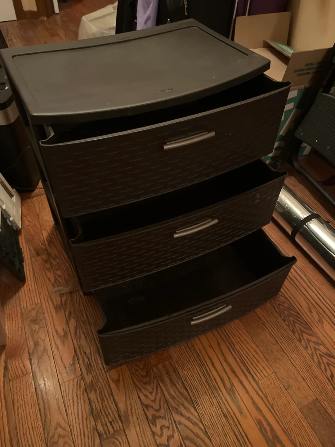 Sterilite 3-Drawer Weave Tower - Brown thumbnail