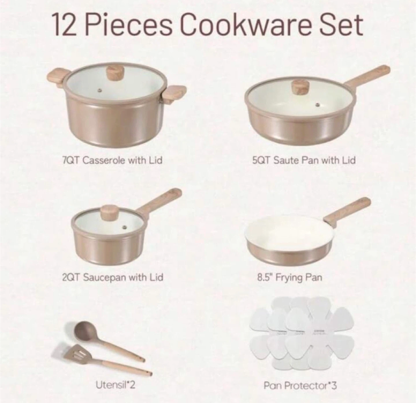 12-Piece Cookware Set Ceramic - NEW IN BOX! - photo 3