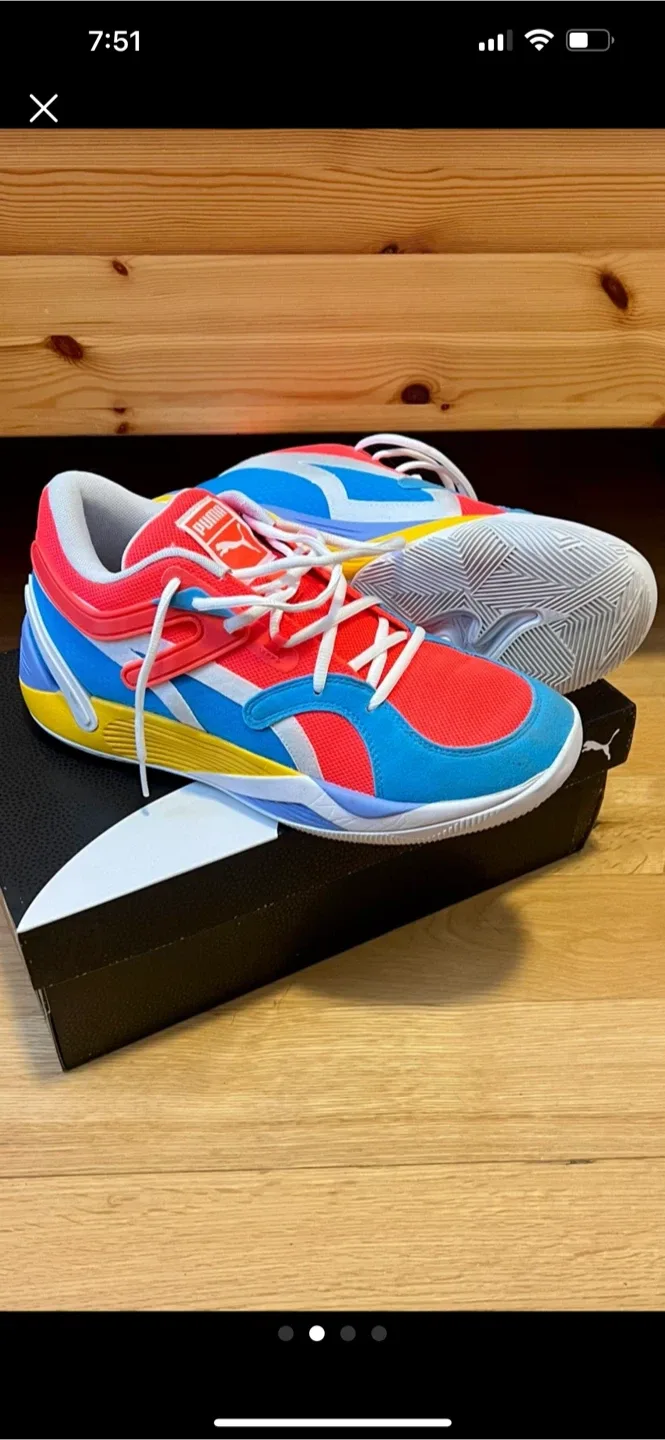 Puma TRC Blaze Court Pop Art Shoes US 9.5 image indicator(2)
