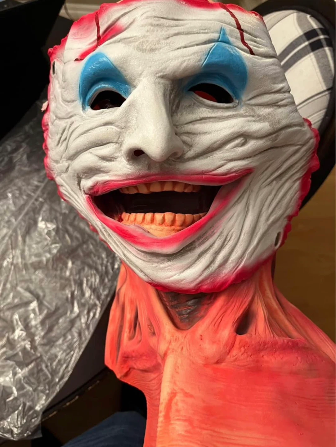 Scary Halloween Mask, Joker Double Layer Ripped Mask - photo 2