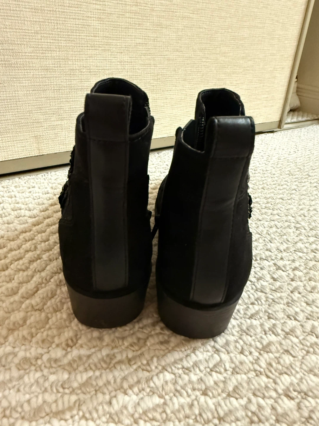 Embellished Black Western-style Ankle Boots - photo 4