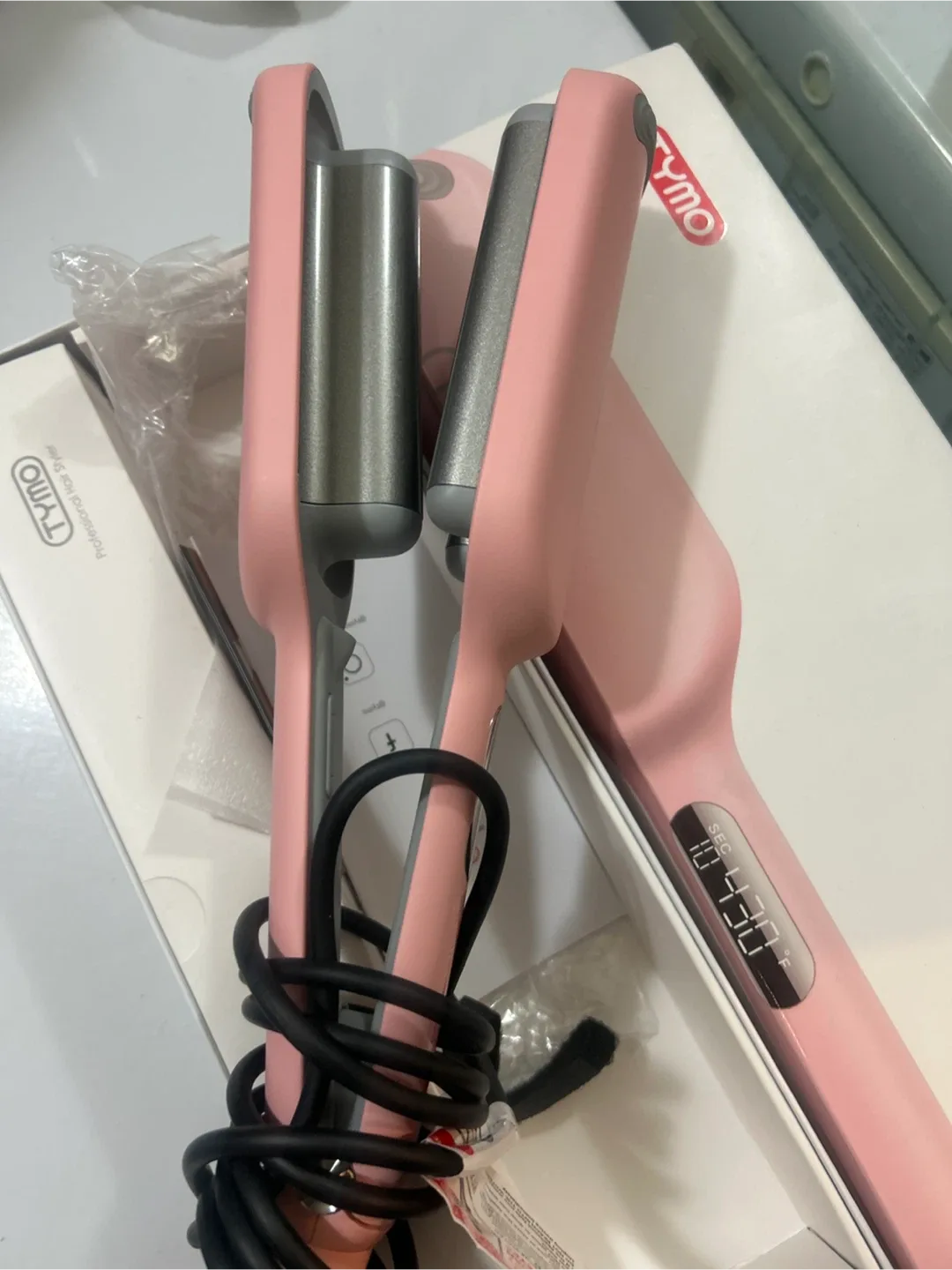 TYMO ROVY Wave Curling Iron - Pink, New in Box! image indicator(2)