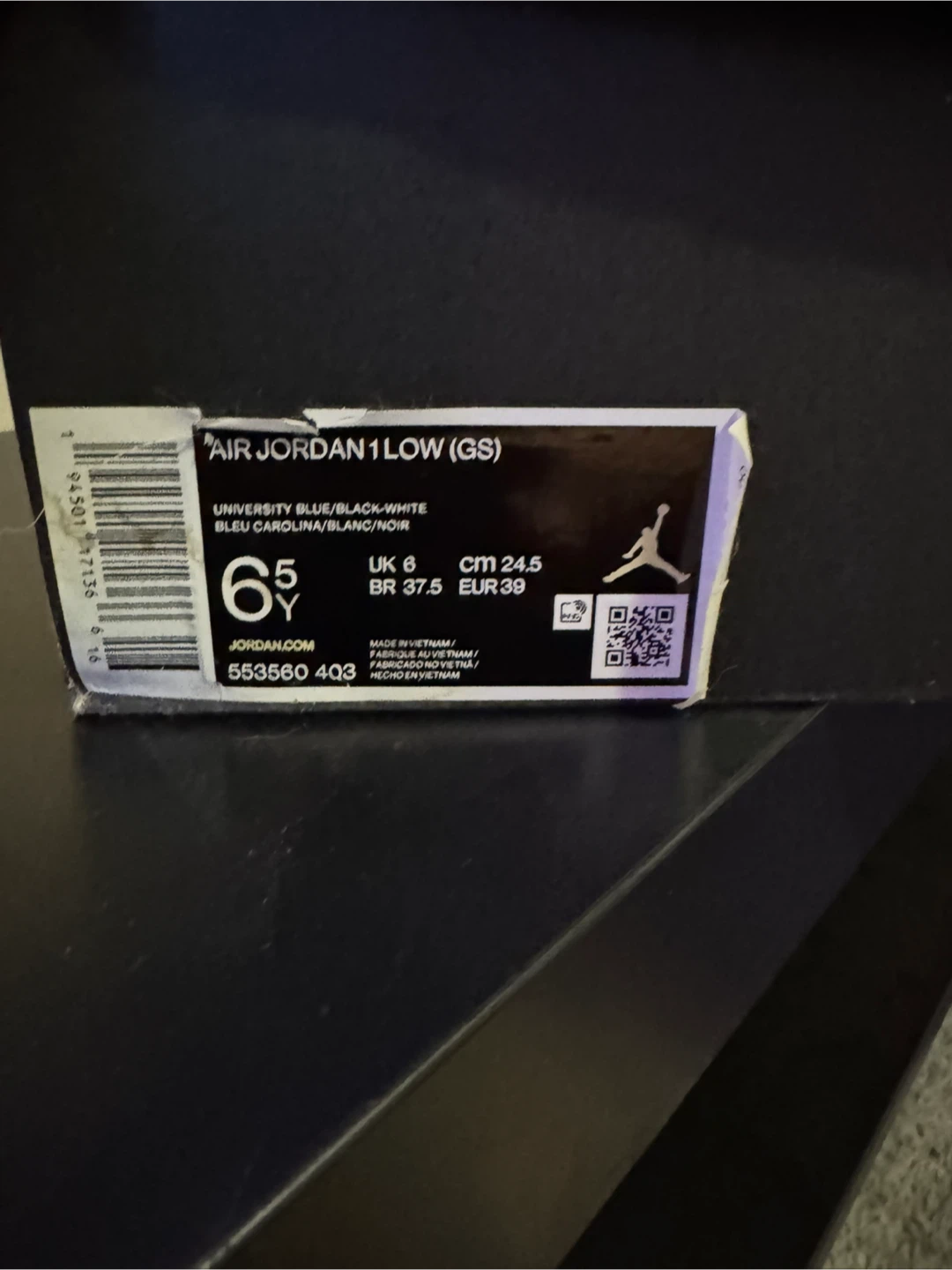 Air Jordan 1 Low (GS) University Blue - Size 6.5Y - photo 2
