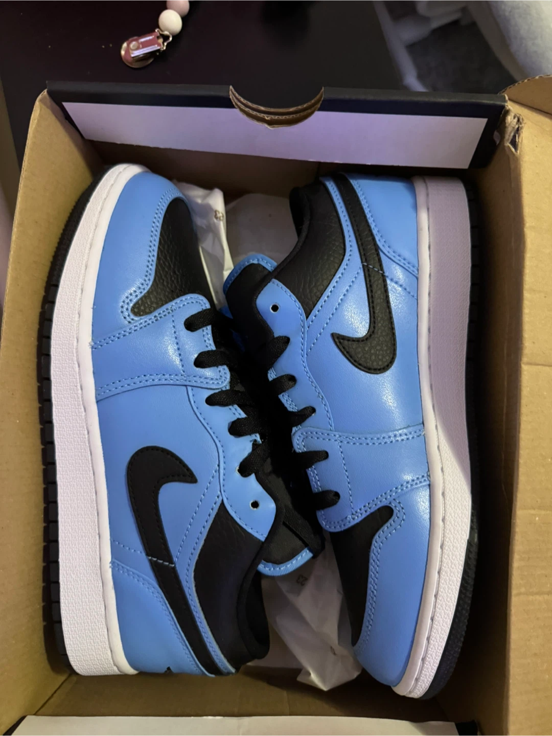 Air Jordan 1 Low (GS) University Blue - Size 6.5Y