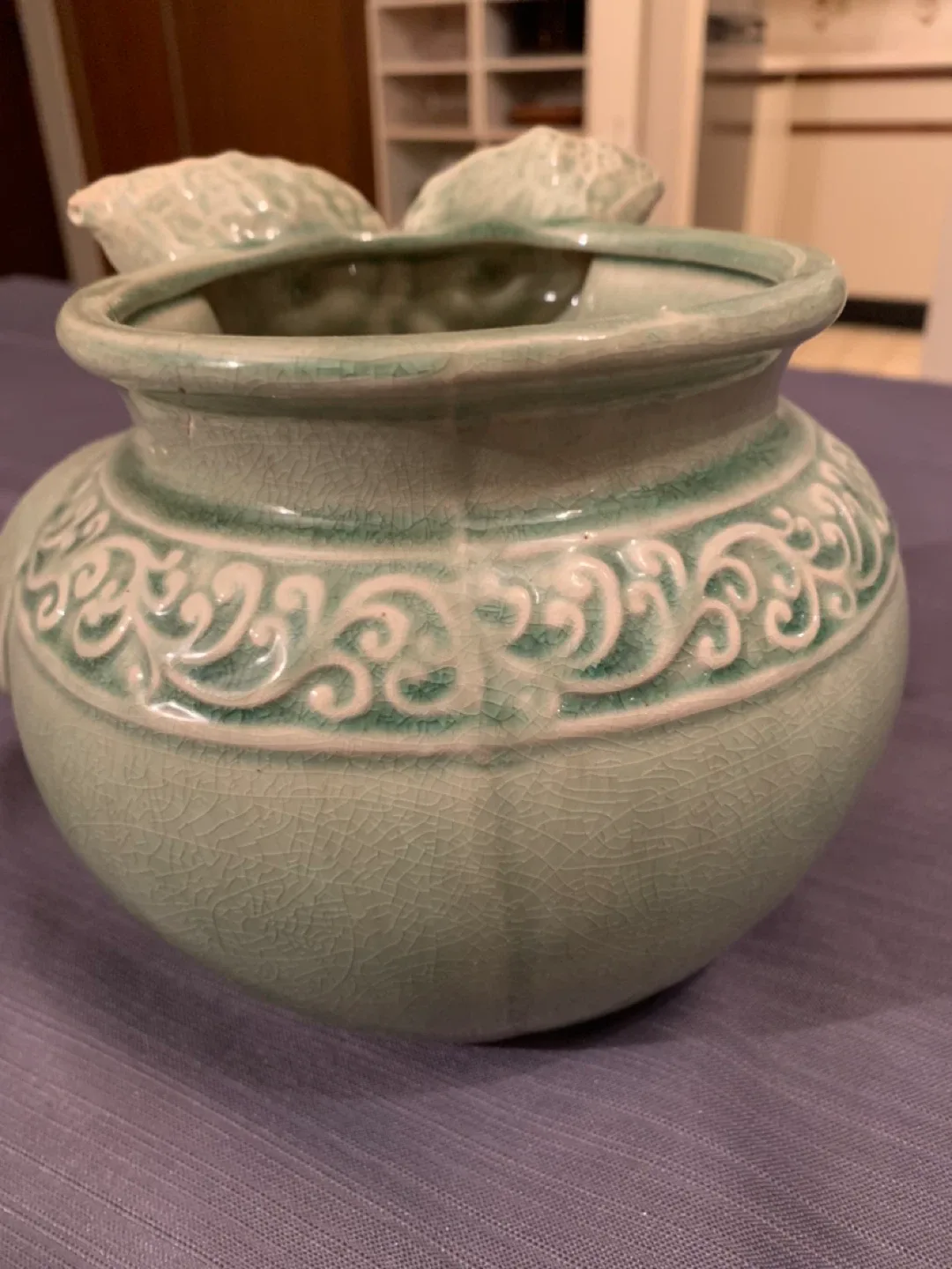 Owl Decorative Pot - Green Ceramic image indicator(3)