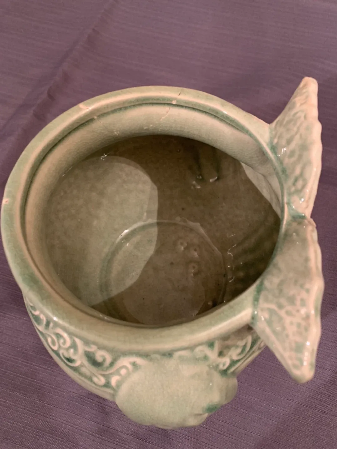 Owl Decorative Pot - Green Ceramic image indicator(6)