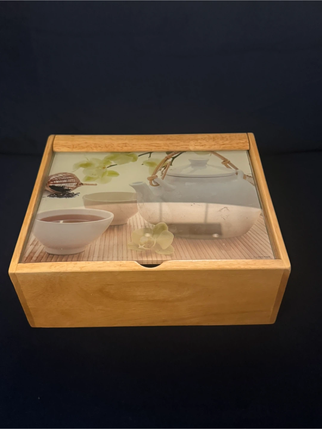Wooden Tea Box with Lid