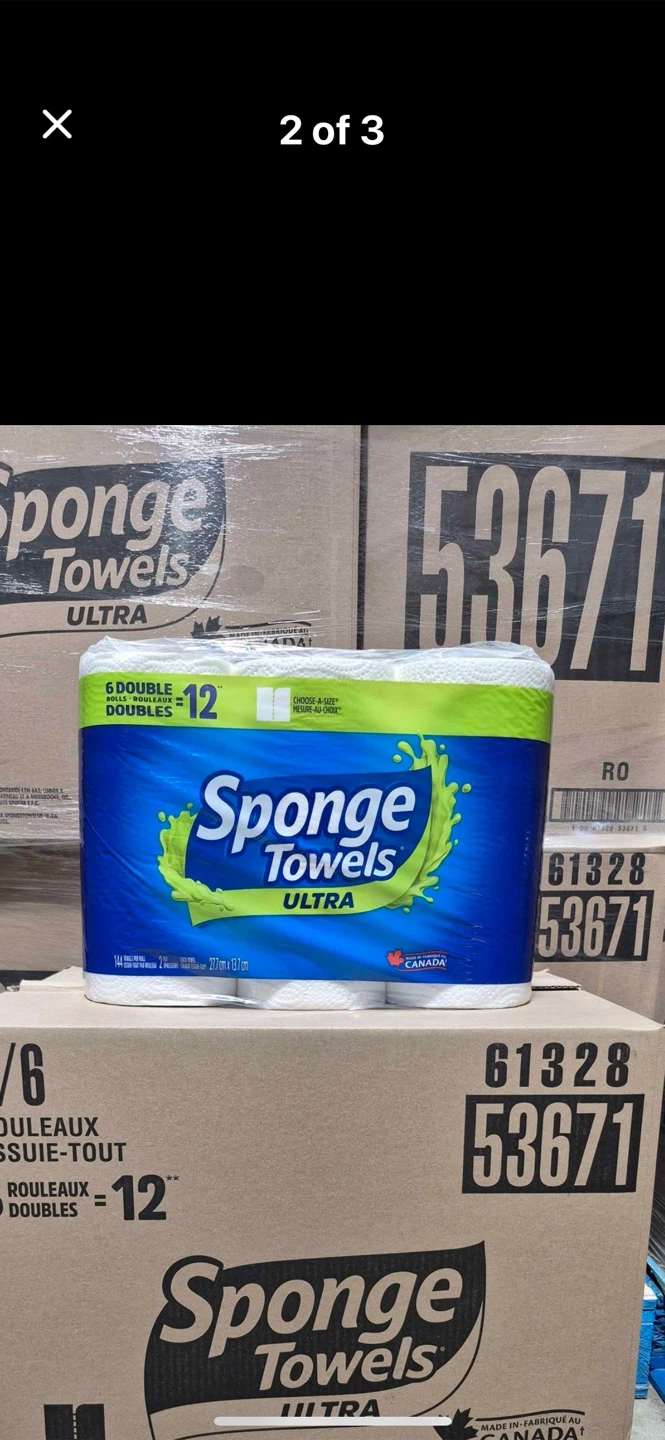 Sponge Towels Ultra - 6 Double Rolls