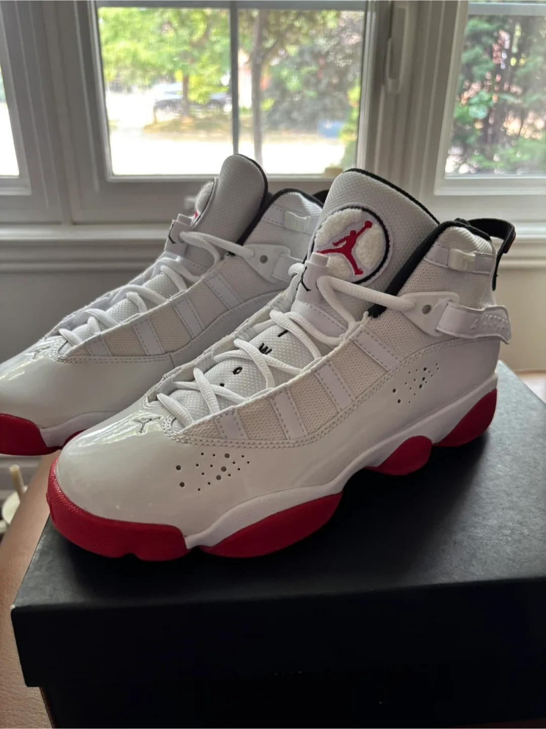Jordan 6 Rings White/Red Sneakers image indicator(3)