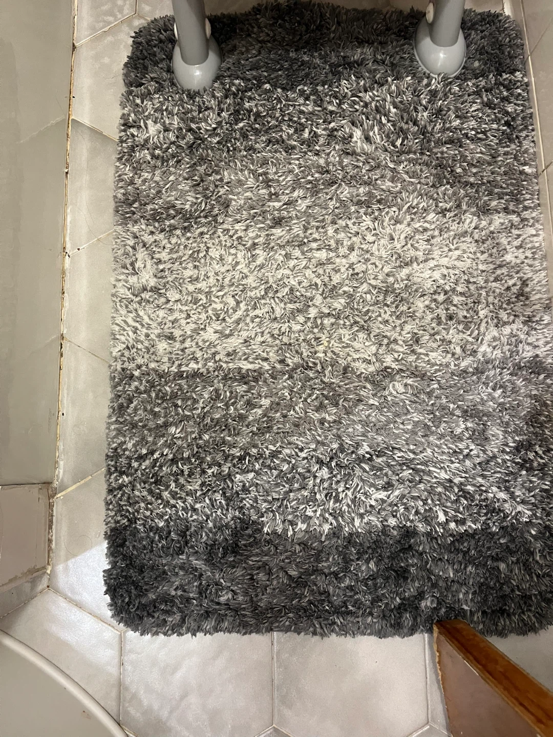 Gray Shag Bath Mat