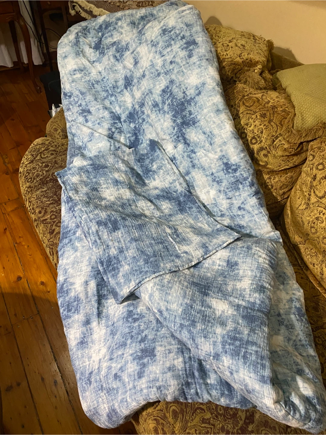 Tie-Dye Blue & White Duvet - photo 2