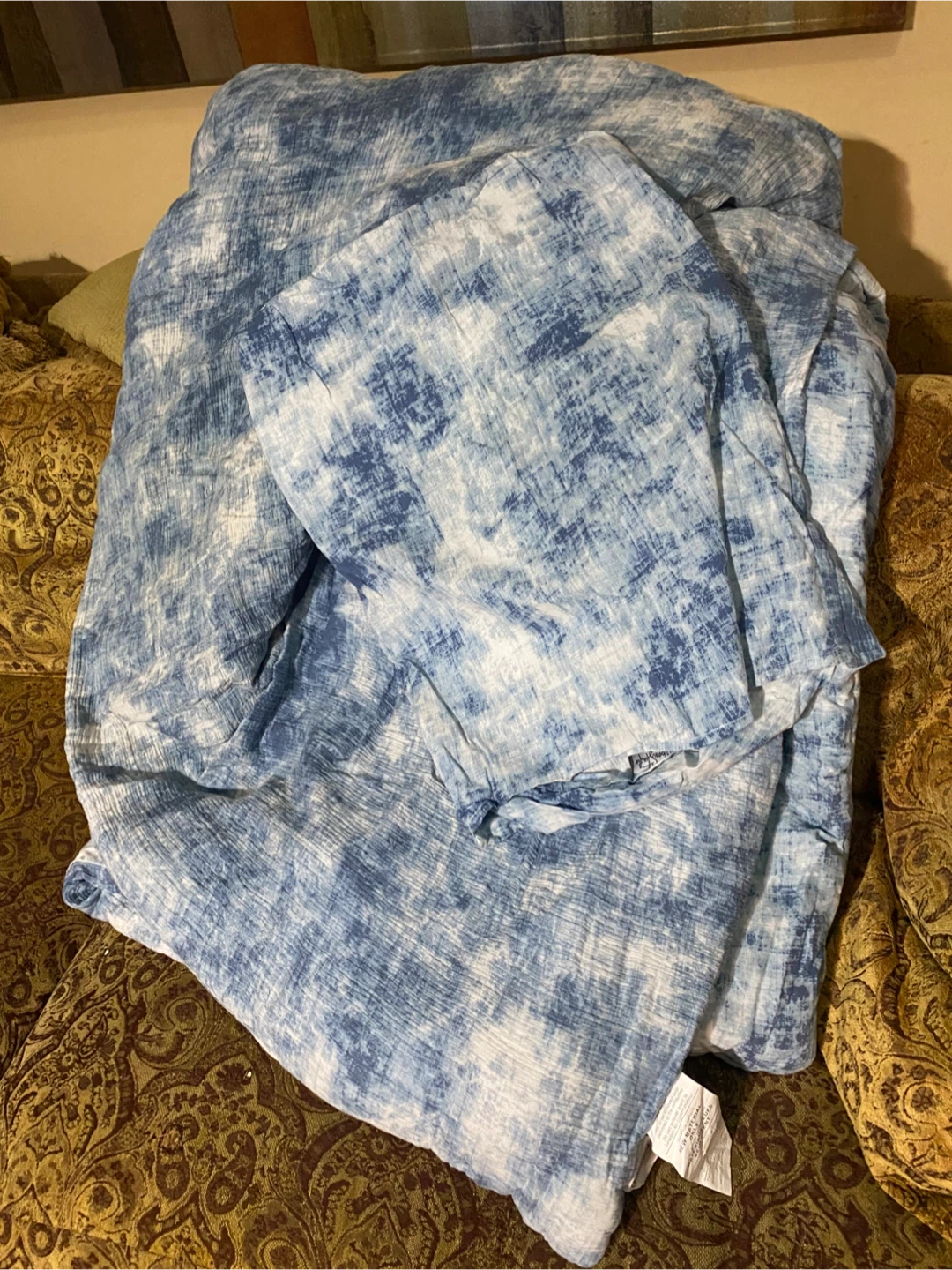 Tie-Dye Blue & White Duvet
