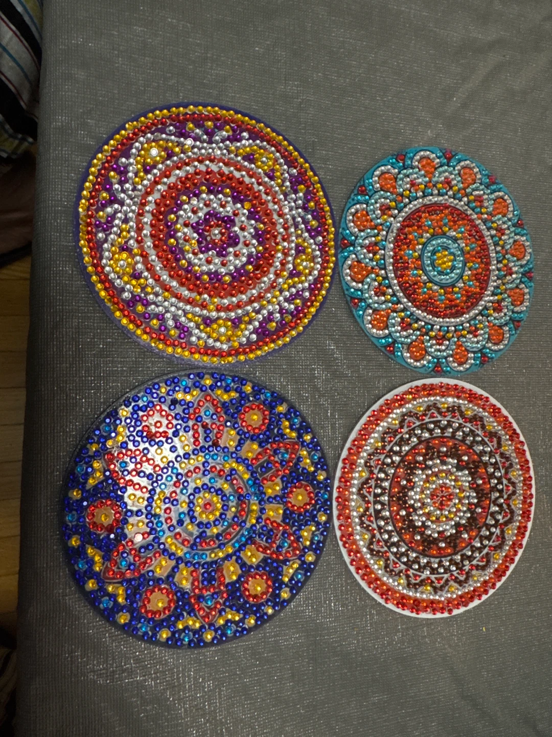 Handmade Diamond Painting Coasters (Set of 4)