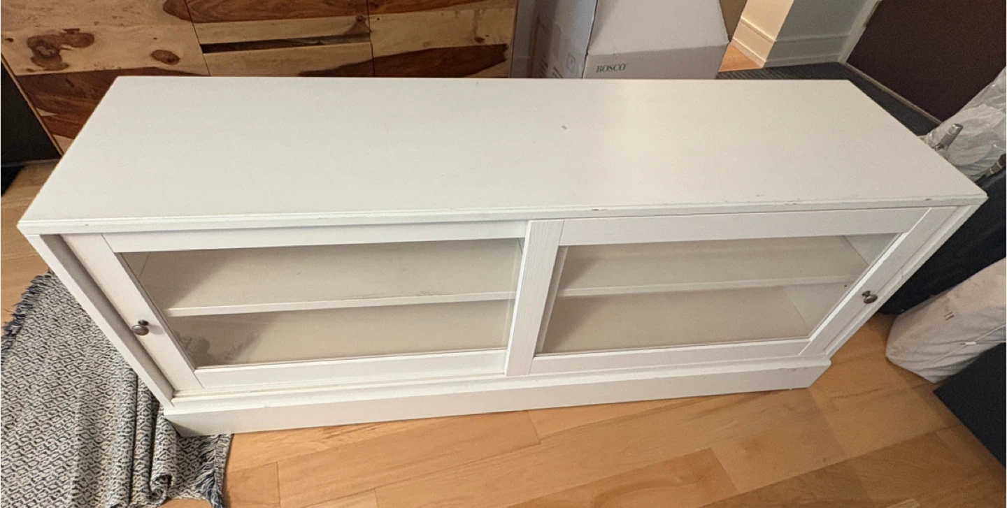 White TV Stand Cabinet - photo 3