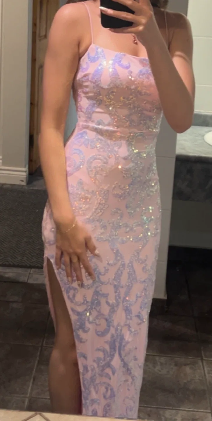 Pink Sequin Formal/Prom Dress image indicator(2)