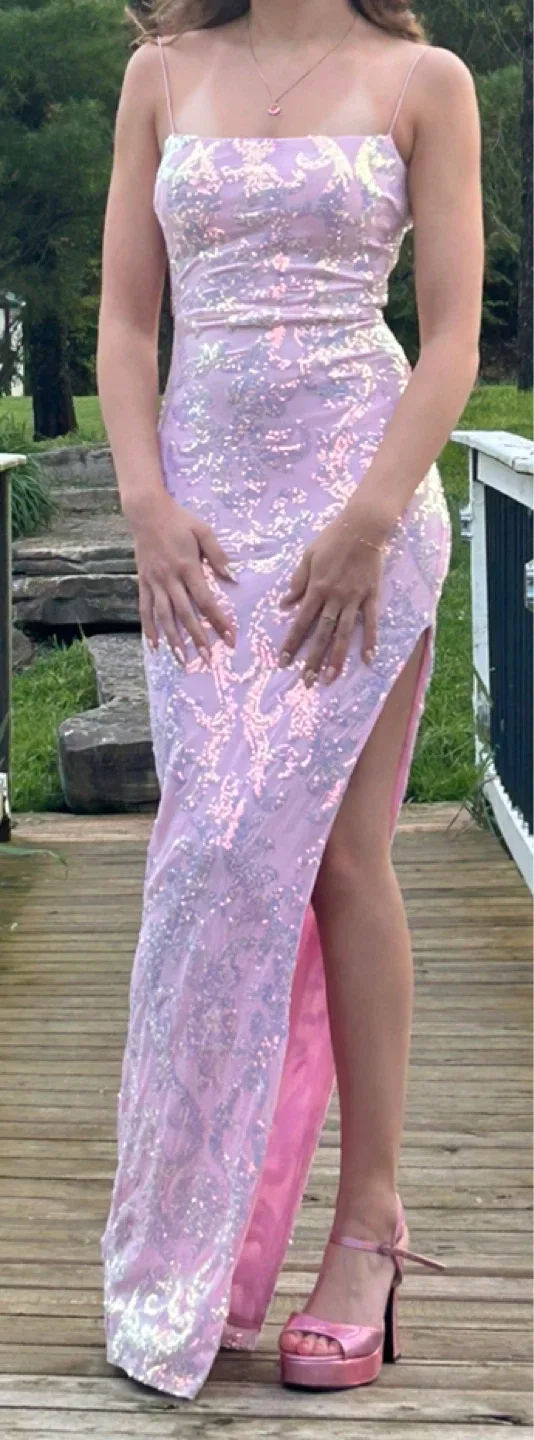 Pink Sequin Formal/Prom Dress image indicator(3)