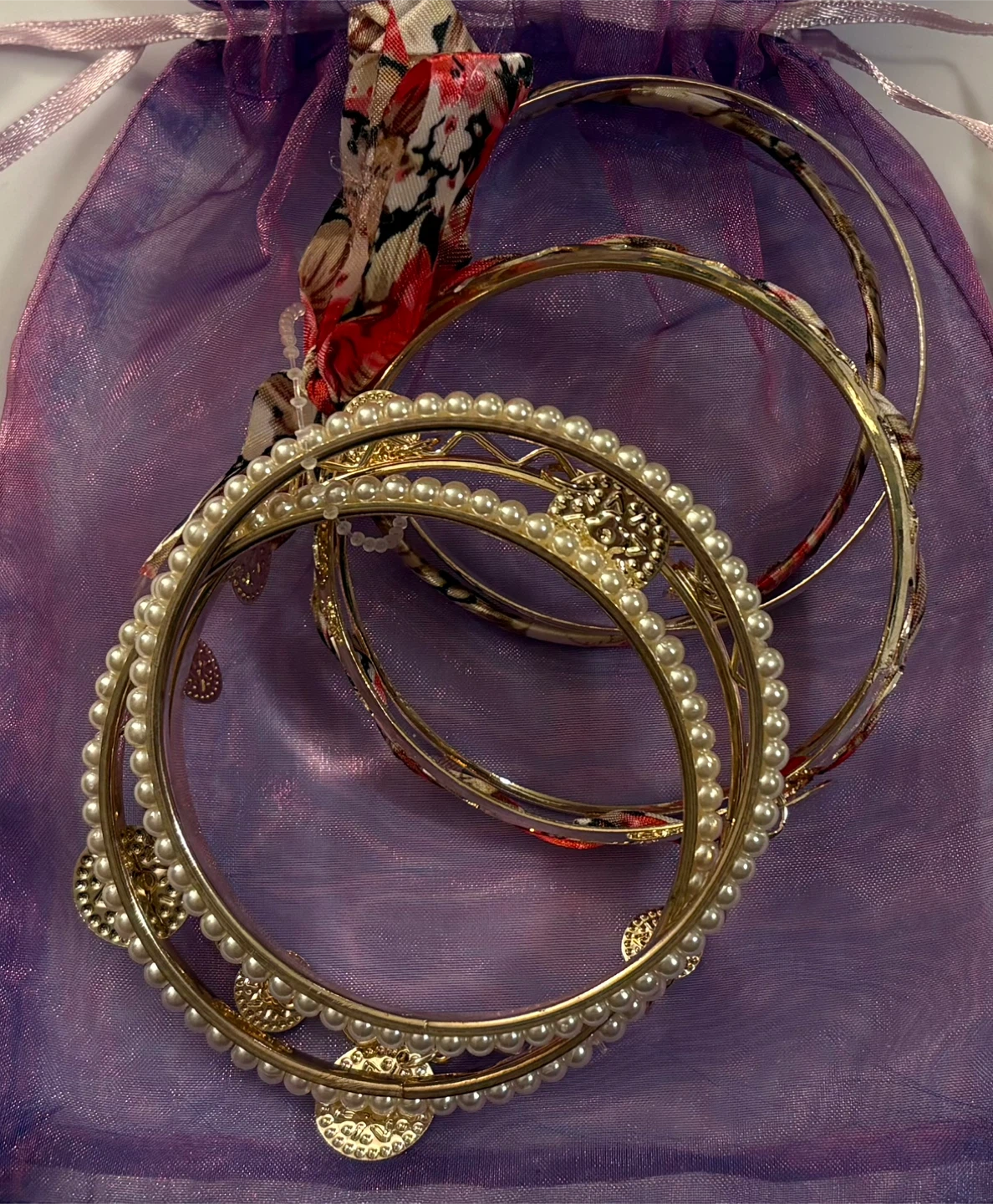 ✨✨Set of Gold Bangles - photo 4