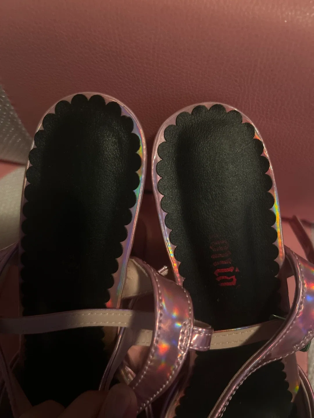 Demonia Holographic Platform Heels - Size 11 image indicator(4)