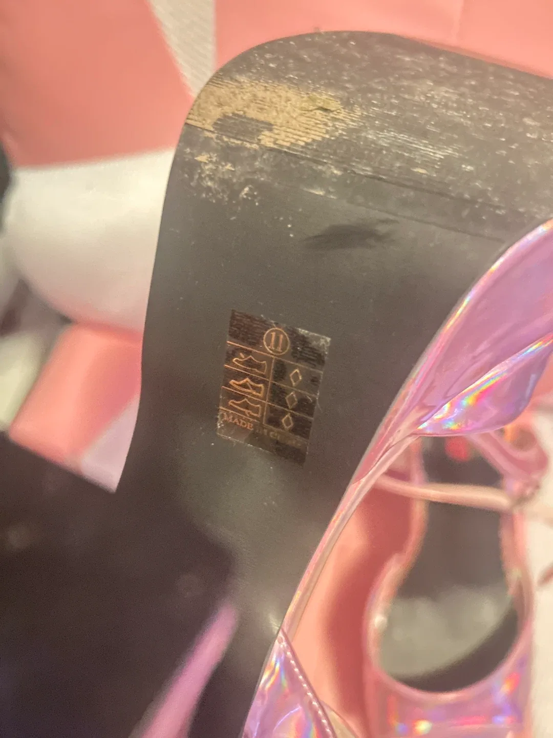 Demonia Holographic Platform Heels - Size 11 image indicator(3)