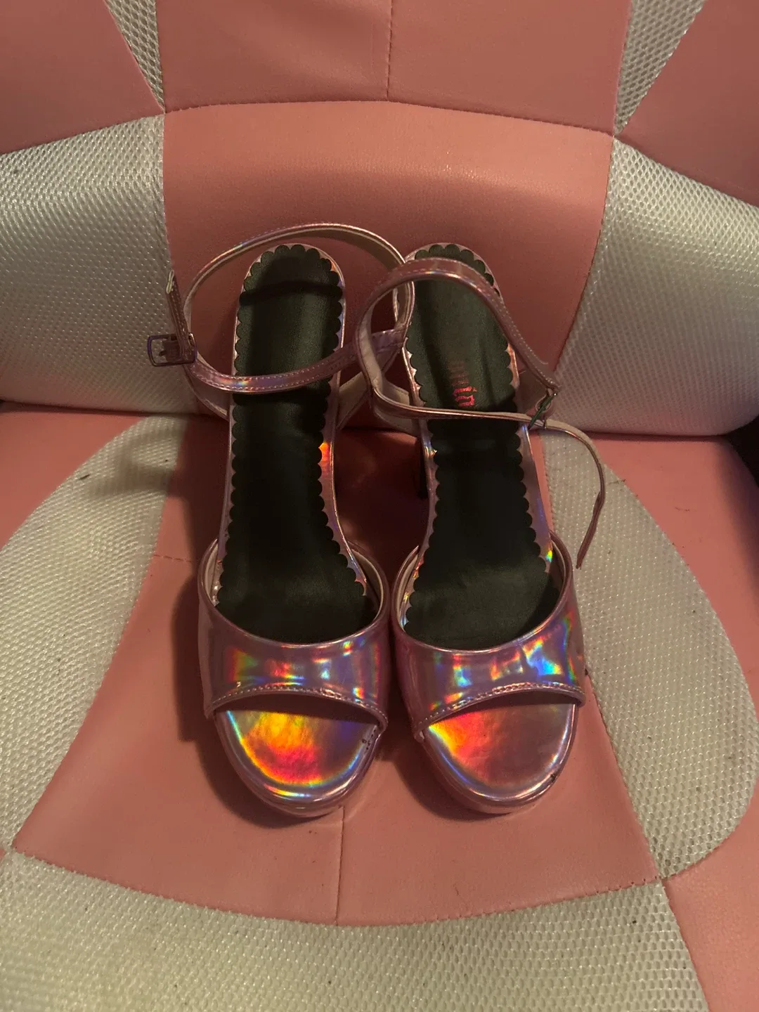 Demonia Holographic Platform Heels - Size 11 image indicator(2)