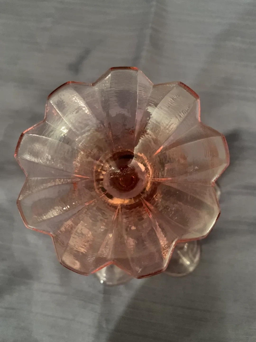 Vintage FENTON Cabbage Rose, Pink Glass Compote Dish image indicator(6)