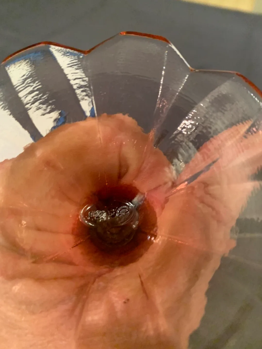 Vintage FENTON Cabbage Rose, Pink Glass Compote Dish image indicator(7)